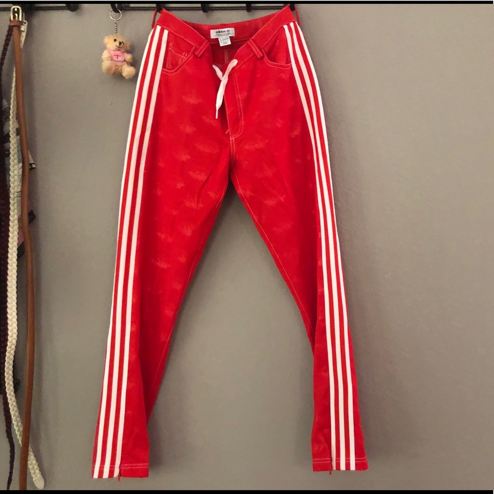 Adidas Track Pants Red